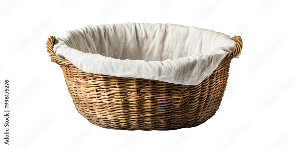 Obraz premium a basket with a white cloth inside. 