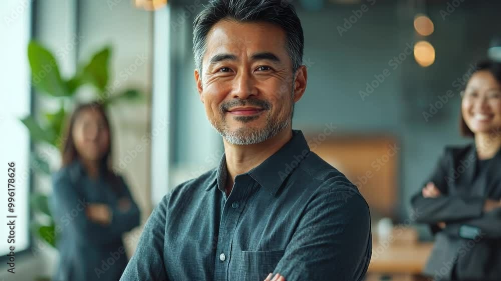 An Asian entrepreneur collaborating with a multicultural team on a new project, blending creativity and business strategy in a modern workspace. An Asian entrepreneur collaborating with a multicultural team on a new project, blending creativity and business strategy in a modern workspace.