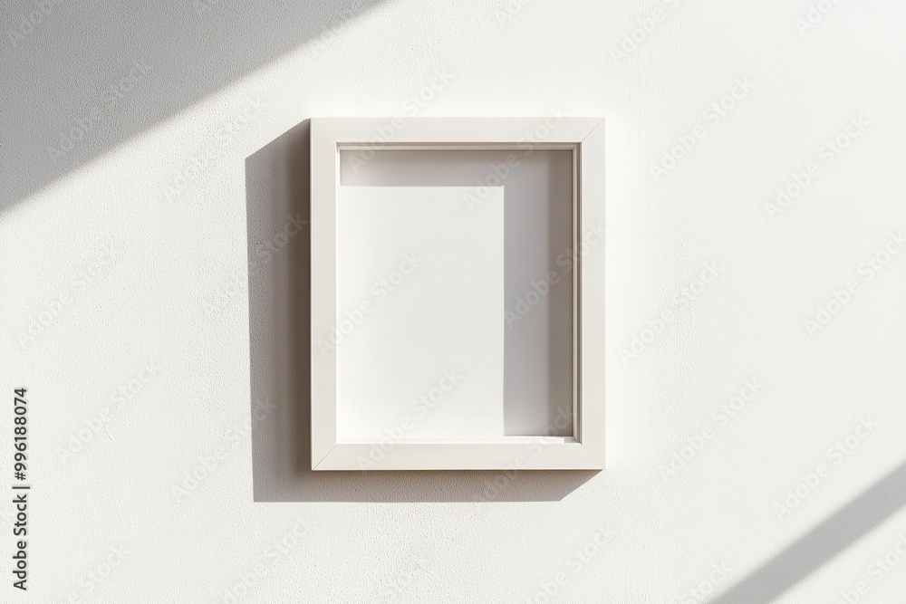 Photo frame with shadow effect on solid white background, single object Photo frame with shadow effect on solid white background, single object