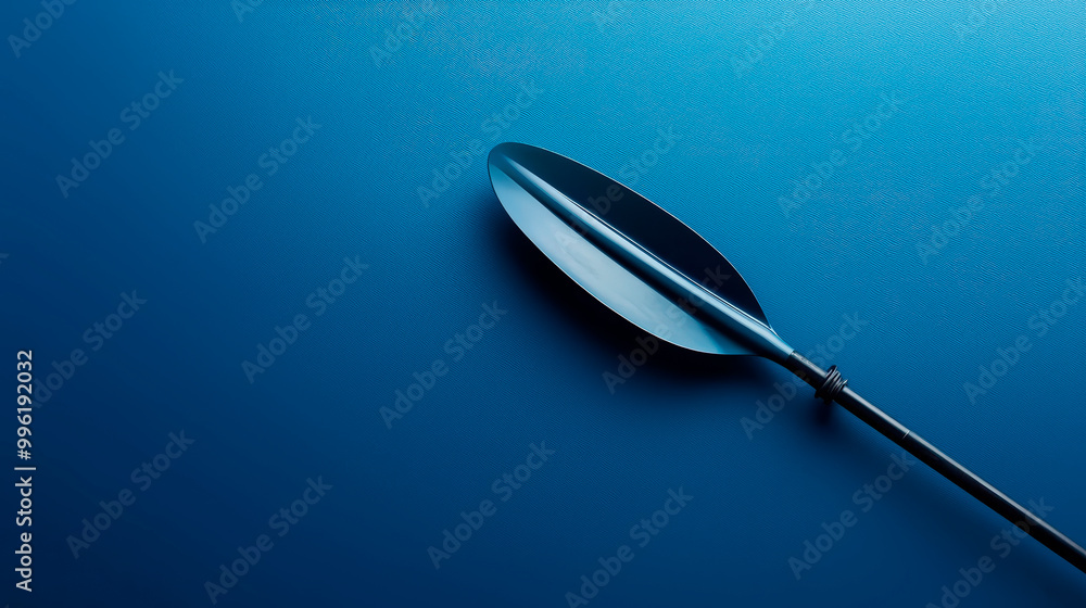 Kayak Paddle On Smooth Blue Surface For Water Sports Kayak Paddle On Smooth Blue Surface For Water Sports