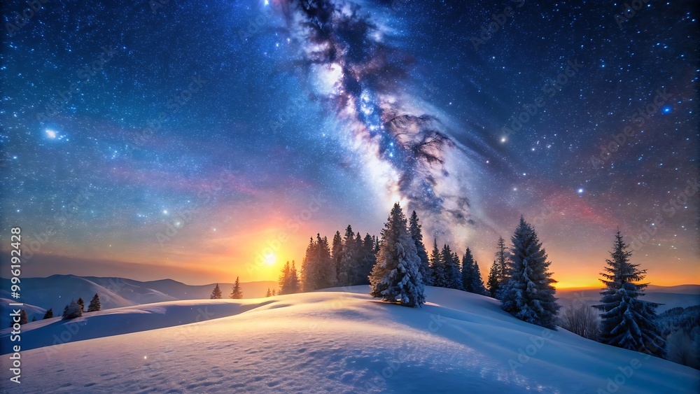 Winter snowflakes landscape wallpaper background Winter snowflakes landscape wallpaper background