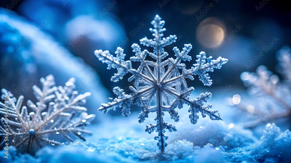 Winter snowflakes landscape wallpaper background Winter snowflakes landscape wallpaper background