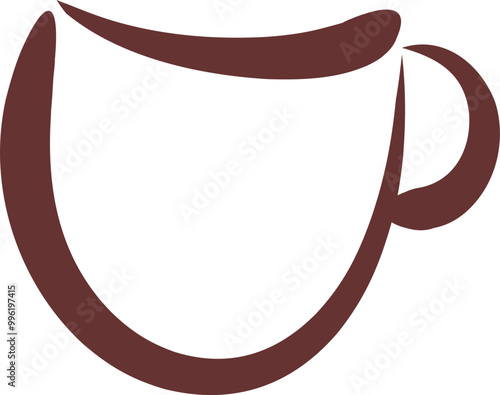 The coffee cup logo icon 