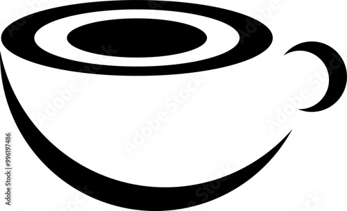 The coffee cup logo icon 