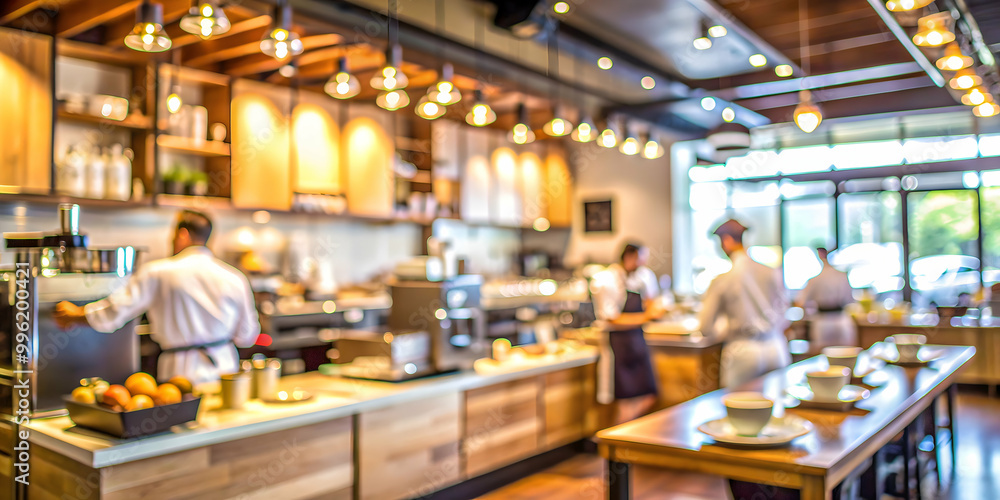 Blur coffee shop or cafe restaurant with chefs and customers working , restaurant, cafe, coffee shop, blurred background, chefs Blur coffee shop or cafe restaurant with chefs and customers working , restaurant, cafe, coffee shop, blurred background, chefs