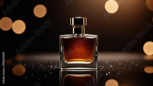 Sample, mockup, and advertisement for a men's perfume
 photo