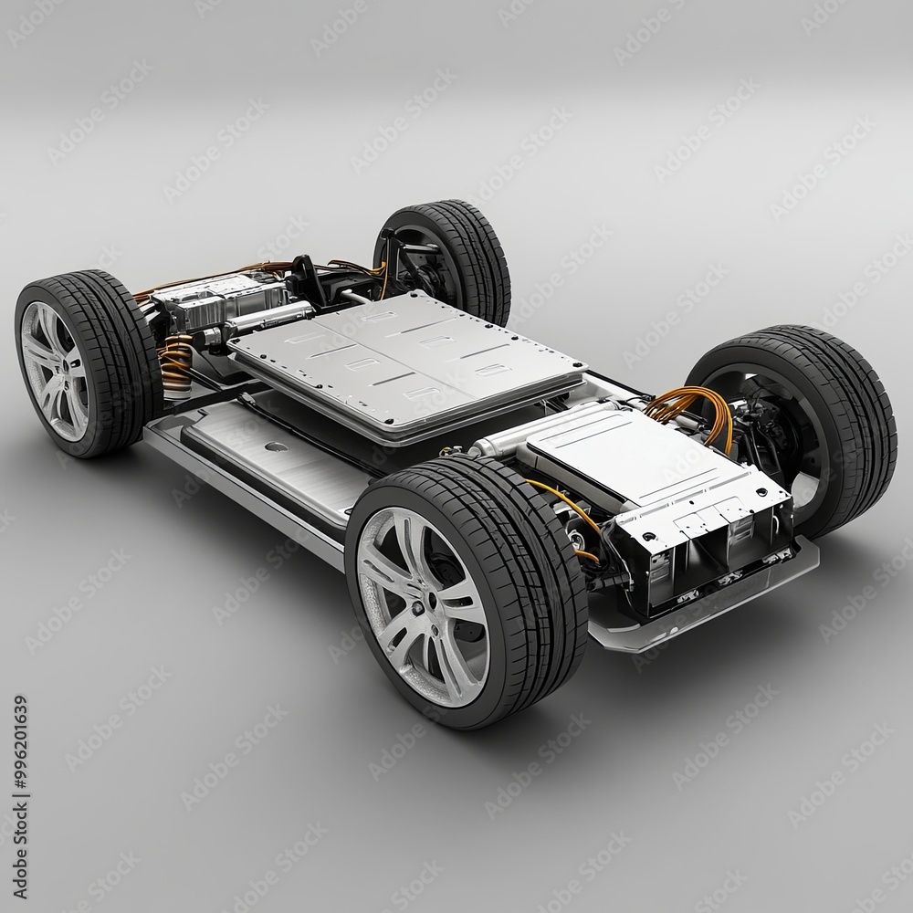 Electric vehicle chassis equipped with battery pack, Eco friendly electric cars Electric vehicle chassis equipped with battery pack, Eco friendly electric cars
