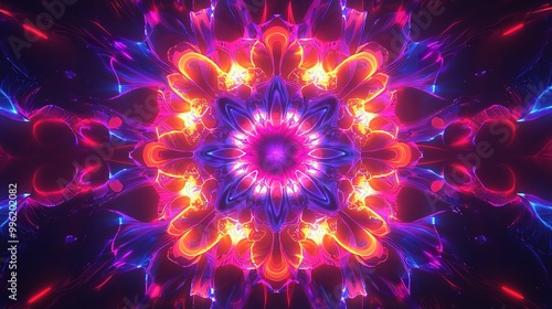 kaleidoscope glowing patterns