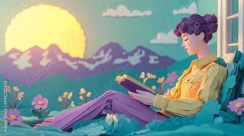 A serene illustration of a ...