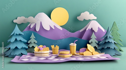 A whimsical paper craft pic...