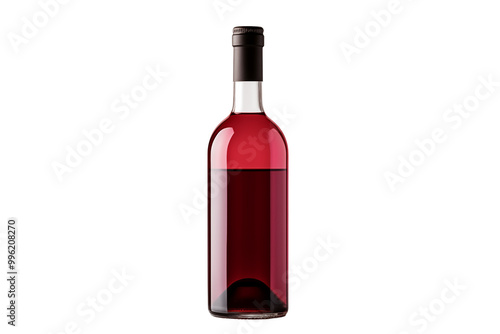 Wine bottle on transparent background. Wine related themes. Wine professions. Oenologist. Wine shop. Buying and selling wine. Images for graphic designers. Isolated wine. Image for website. PNG cutout