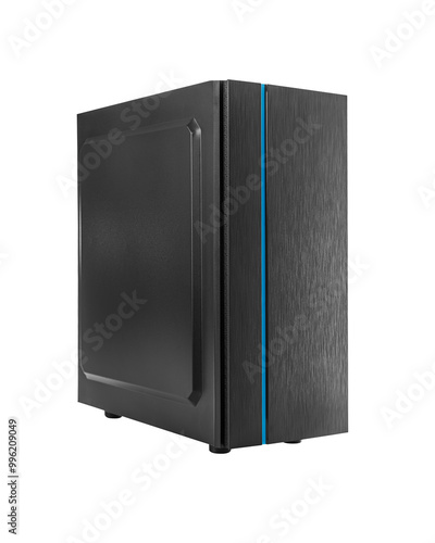 Obraz na płótnie Computer system unit isolated on white background. w salonie