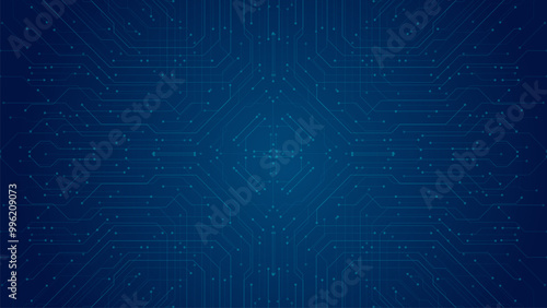 Modern technology circuit board or Artificial intelligence AI. Computer machine learning vector editable