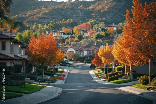 Santa Clarita suburb autumn outdoors city.