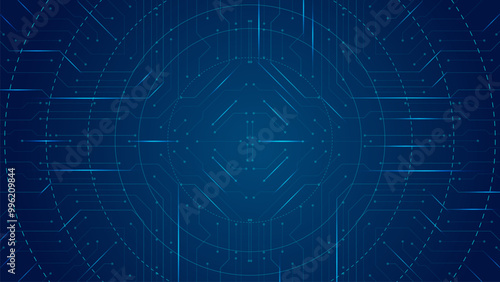 Modern technology circuit board or Artificial intelligence AI. Computer machine learning vector editable