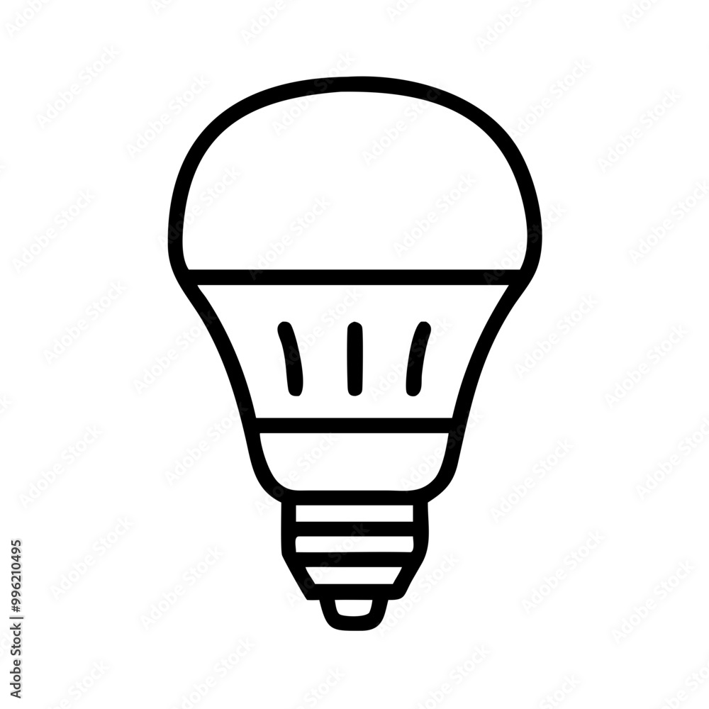 Energy-Efficient Light Bulb on White Background Energy-Efficient Light Bulb on White Background
