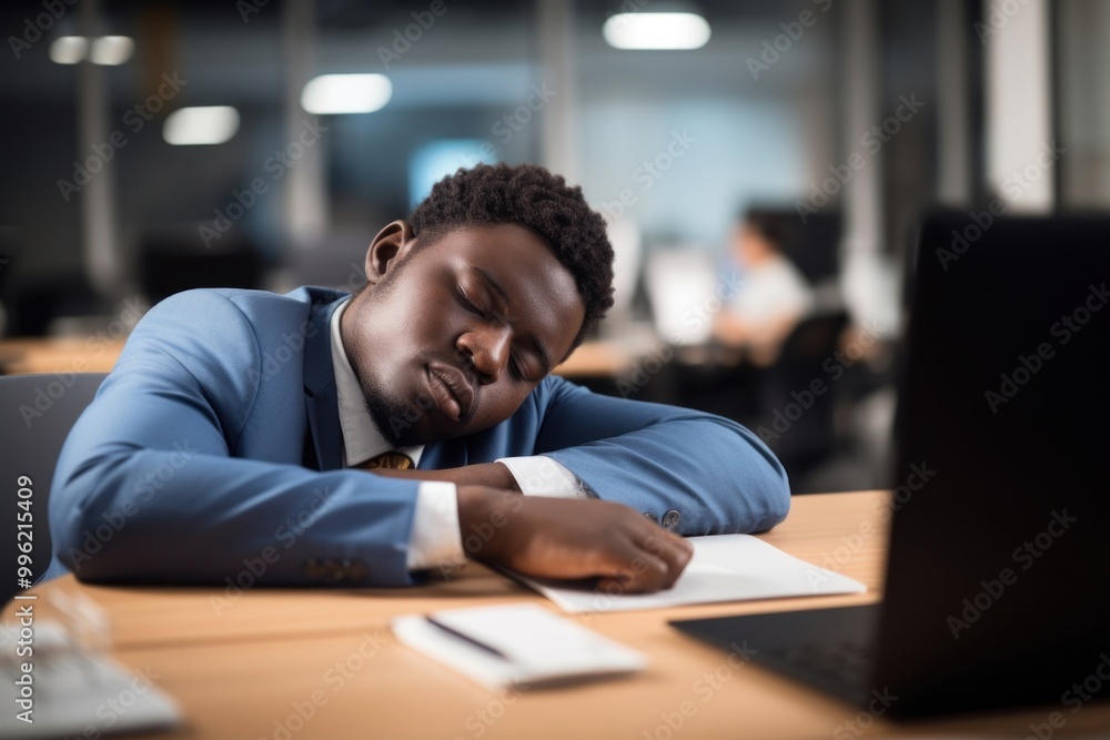 Obraz premium Laptop sleeping computer worried.