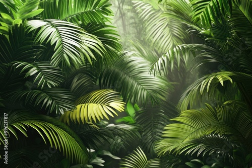 vegetation nature plant green natural environment foliage background 3d render. with generative ai