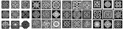 The celtic knot is a modern, gold-and-red ornament originating from ancient European peoples. It is both a sign and a symbol of the Irish, Scots, Britons, and Franks.