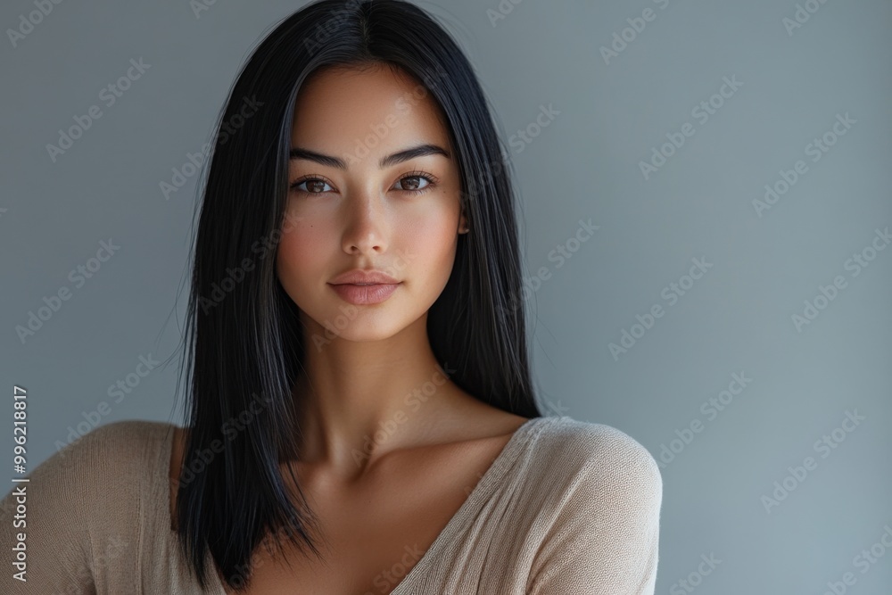 Sleek Jet-Black Hairstyle Photographed from the Back in Studio Setting
Sleek Jet-Black Hairstyle Photographed from the Back in Studio Setting