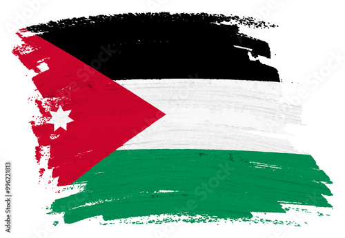 Jordan flag background paint splash brushstroke