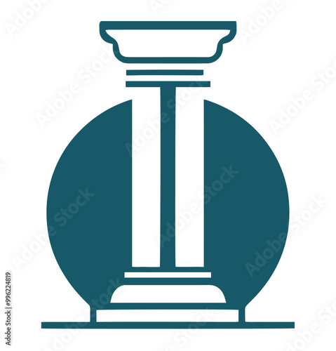 Ancient Greek Roman column illustration