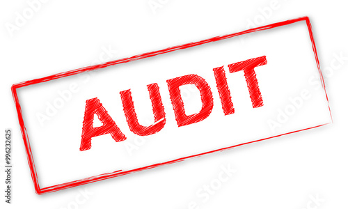 Timbre rouge avec le mot "Audit"