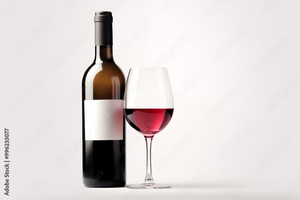 Wine bottle with glass on white background. Wine related themes. Wine professions. Onologist. Wine shop. Buying and selling wine. Images for graphic designers. Isolated wine. Image for website. Wine bottle with glass on white background. Wine related themes. Wine professions. Onologist. Wine shop. Buying and selling wine. Images for graphic designers. Isolated wine. Image for website.