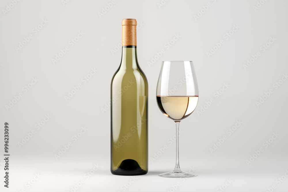Wine bottle with glass on white background. Wine related themes. Wine professions. Onologist. Wine shop. Buying and selling wine. Images for graphic designers. Isolated wine. Image for website. Wine bottle with glass on white background. Wine related themes. Wine professions. Onologist. Wine shop. Buying and selling wine. Images for graphic designers. Isolated wine. Image for website.