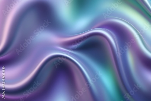 Wallpaper Mural Smooth, iridescent texture with shifting colors of blues, purples, and greens, resembling a pearl or holographic surface Torontodigital.ca
