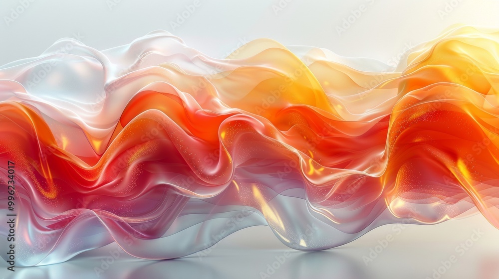 Abstract background with frosted glass effect, featuring dynamic, flowing waves in vibrant shades of orange and blue, creating a striking and elegant visual. Abstract background with frosted glass effect, featuring dynamic, flowing waves in vibrant shades of orange and blue, creating a striking and elegant visual.