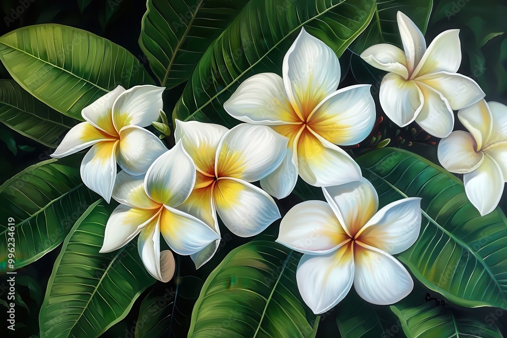 Aromatic white plumeria in garden Aromatic white plumeria in garden