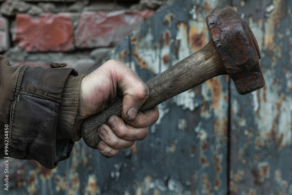 Attack with hammer Hand holding hammer Kill with hammer Attack with hammer Hand holding hammer Kill with hammer