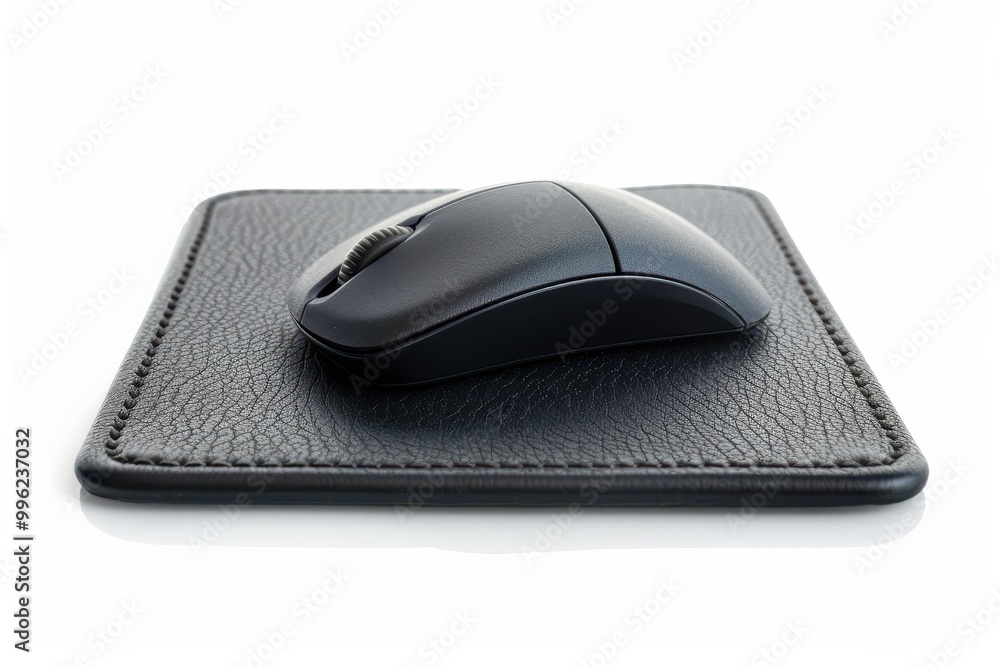 Computer mouse and pad on white background Computer mouse and pad on white background