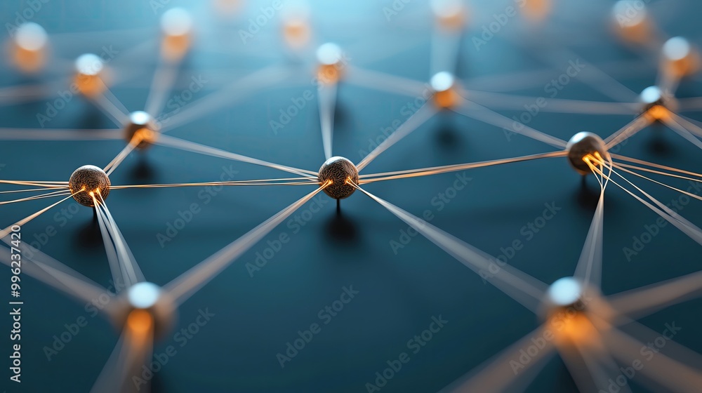 Abstract connection structure showcasing nodes and lines, ideal for technology, networking, or data visualization concepts. Abstract connection structure showcasing nodes and lines, ideal for technology, networking, or data visualization concepts.