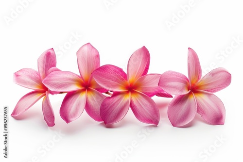 Frangipani flowers isolated on white background