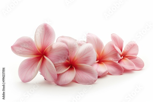 frangipani on white background