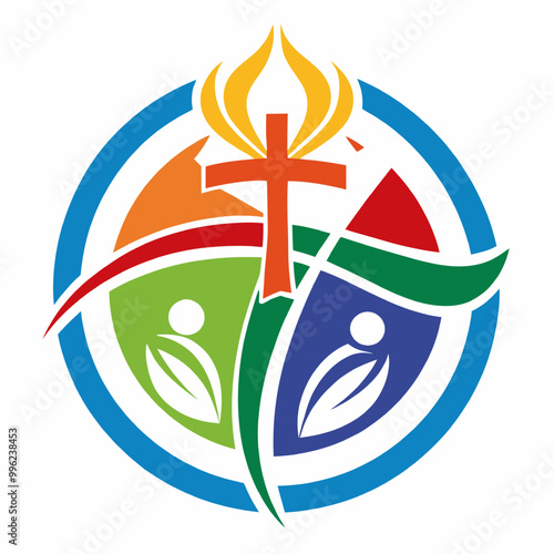 Vibrant Christian Church Logo Design 