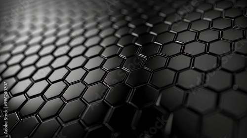 black metal hexagon background