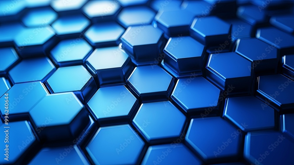 blue hexagon background