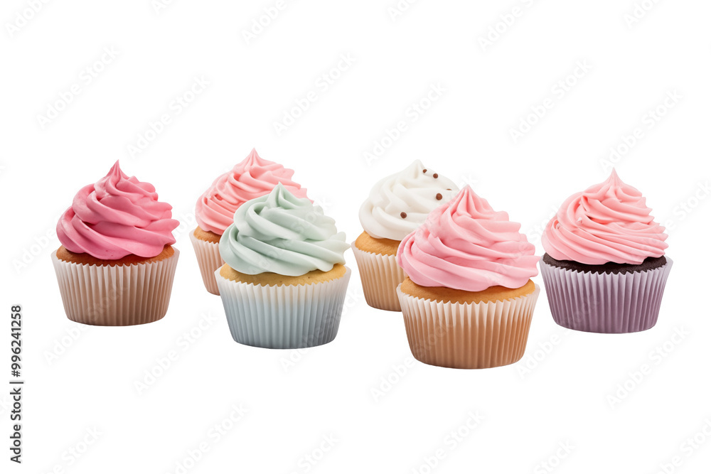 Several cupcakes on transparent background. Pastry related themes. Bakery professions. Cupcake making. Buying and selling cupcakes. Images for graphic designers. Cookbook. Isolated cupcake. Several cupcakes on transparent background. Pastry related themes. Bakery professions. Cupcake making. Buying and selling cupcakes. Images for graphic designers. Cookbook. Isolated cupcake.