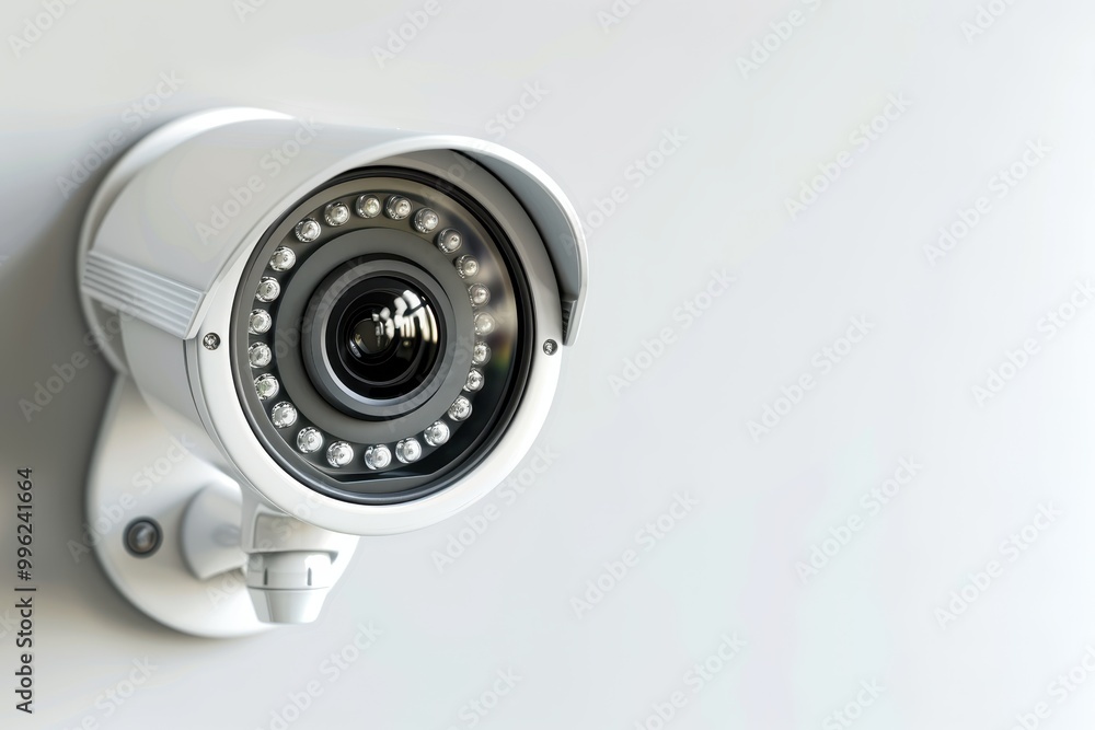 New security camera on white background