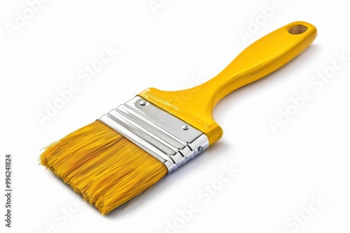 Wallpaper Mural New yellow handle paint brush on white background Torontodigital.ca
