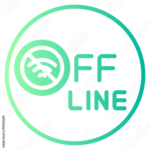 offline gradient icon