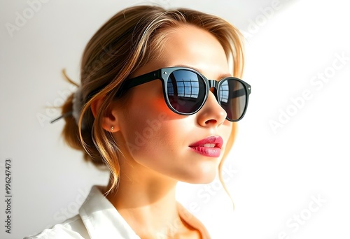 Wallpaper Mural beautiful girl in sunglasses Torontodigital.ca