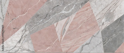 Abstract Marble Texture in Shades of Pink and Gray
