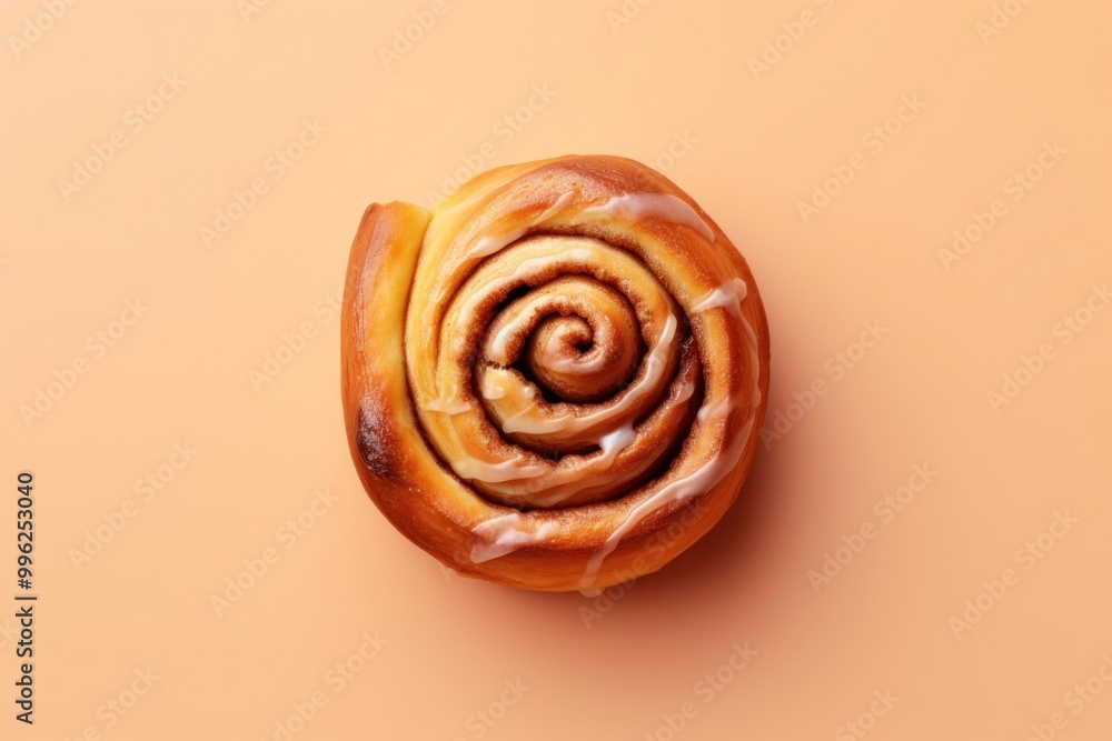 Fototapeta premium Cinnamon roll spiral bread food.