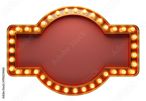 Retro style cinema sign banner