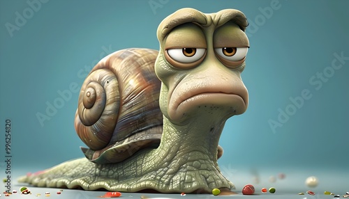 The Gus is the grumpy snail who’s always complaining about how long everything takes, even though he’s a snail himself! He has droopy eyes, a constant frown, and is always muttering to himself. photo