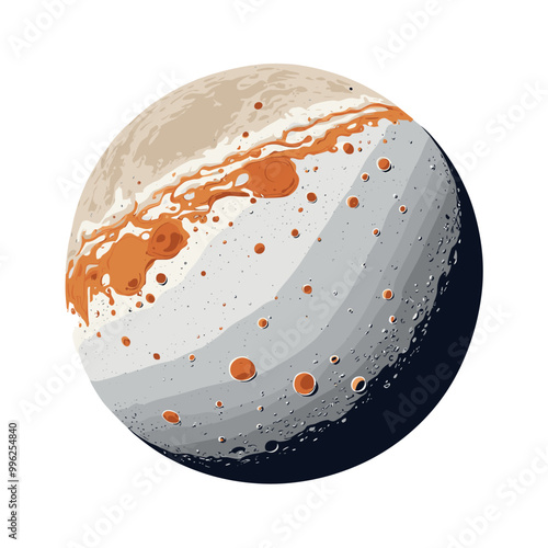 Detailed Digital Illustration of Planet Mercury